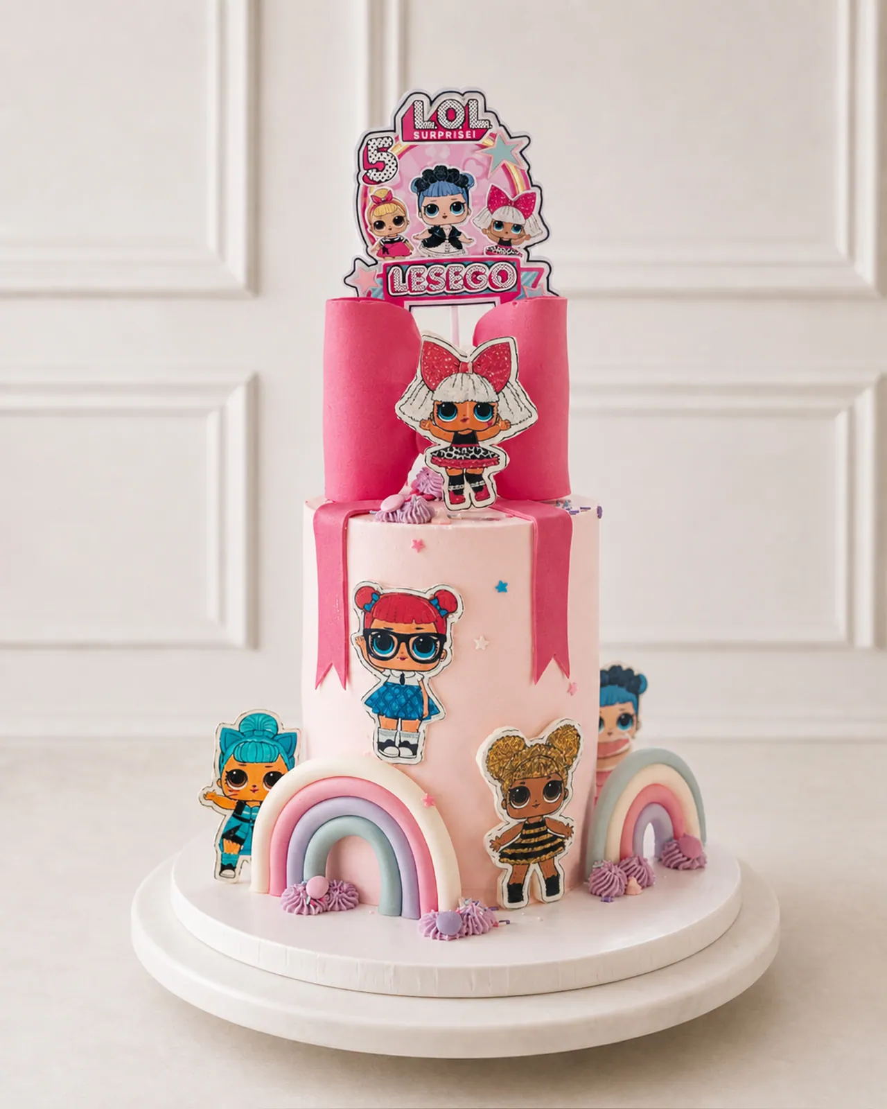 Two-tier LOL Surprise cake
