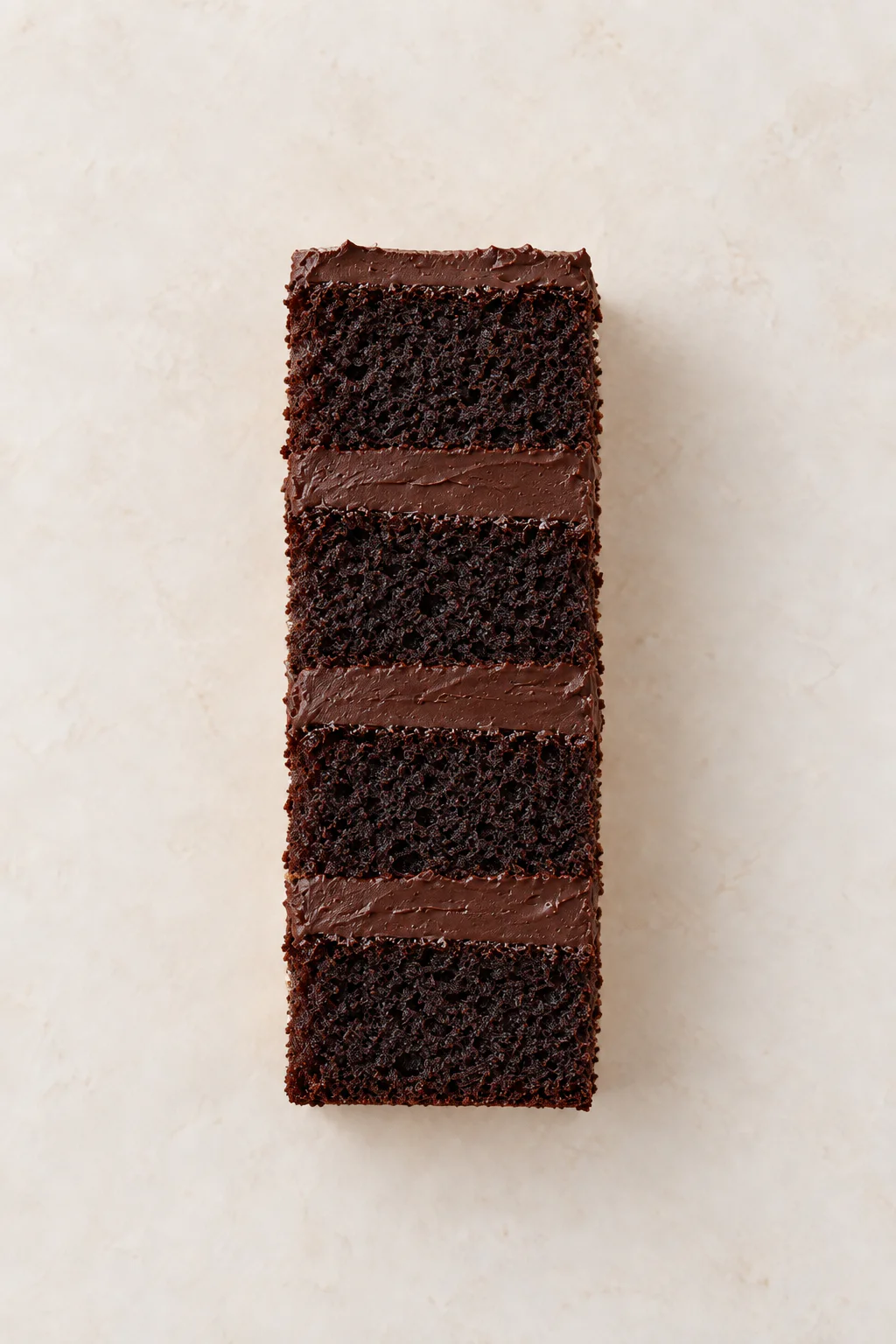 A cut slice of Dark Chocolate cake