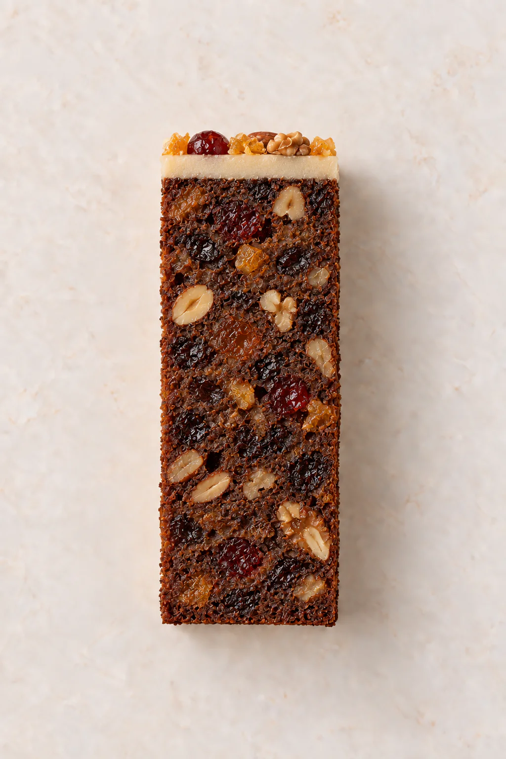A cut slice of Christmas Cake