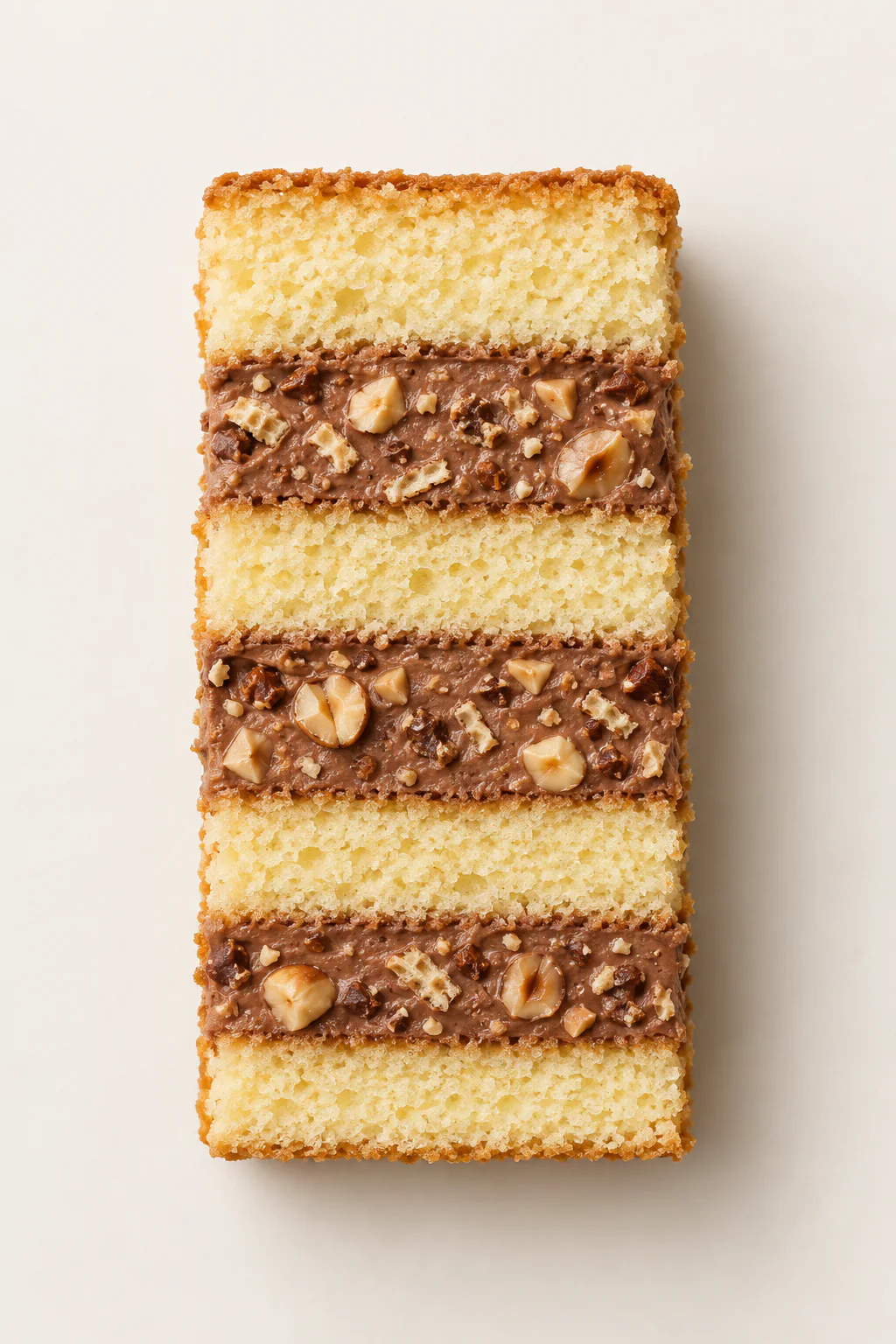 Vanilla sponge layered with ferrero rocher filling